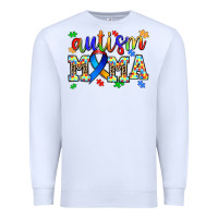 White autism mama Premium Sweatshirt - AdoDesignShop