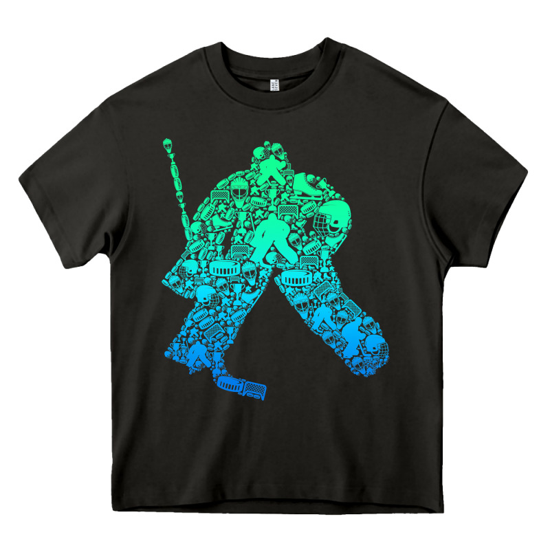 Ice Hockey Goalie Hockey Player Youth Men Kids Boys Heavy Core Tee by longCreatives | Teevron