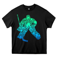 Black Ice Hockey Goalie Hockey Player Youth Men Kids Boys Heavy Core Tee - longCreatives