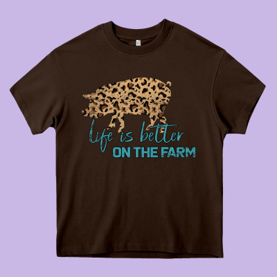 Life Is Better On The Farm Heavy Core Tee Designed By Bettercallsaul