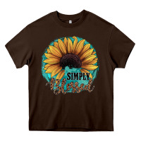 Chocolate Brown Simply Blessed Heavy Core Tee - JahusDesignShop