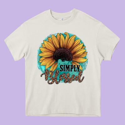 Simply Blessed Heavy Core Tee Designed By Jahusdesignshop
