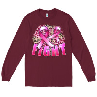 Burgundy fight cancer Long Sleeve Tee - FaDigitalArtStudio