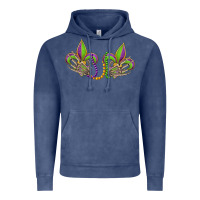 Vintage Denim skeleton hands mardi gras Vintage Hoodie - OliviaCreatesArt
