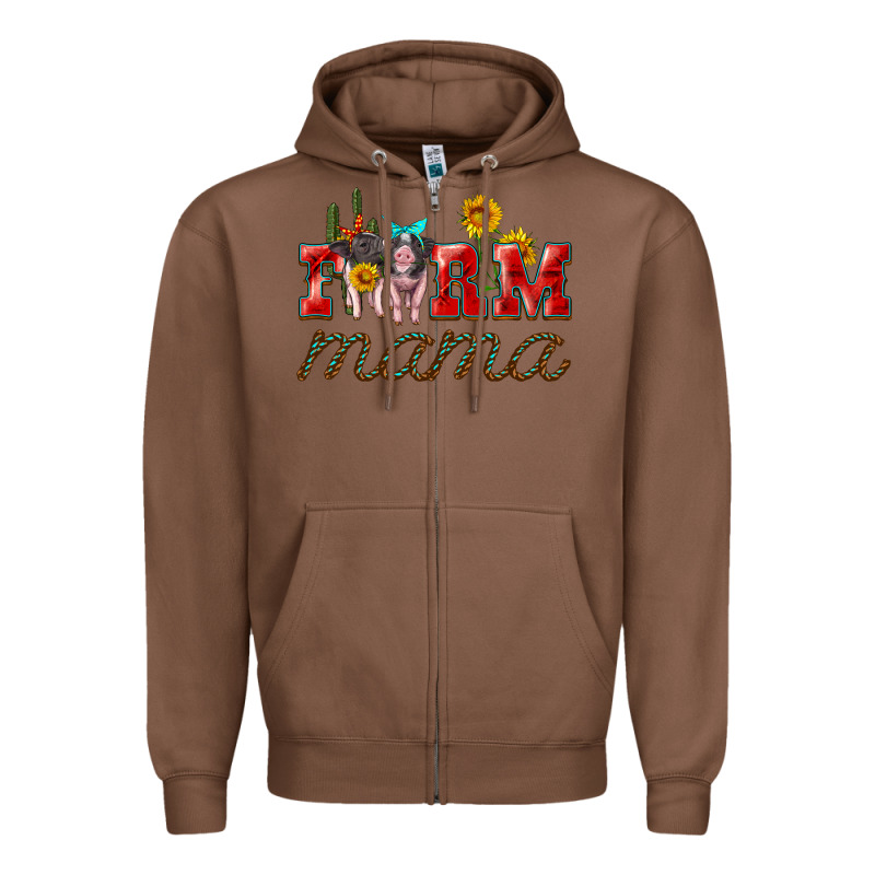 Farm Mama With Pigs Zipper Hoodie by Artiststas | Teevron