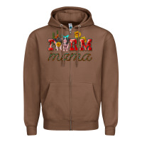 Chestnut farm mama with pigs Zipper Hoodie - Artiststas