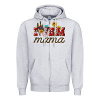Heather Grey farm mama with pigs Zipper Hoodie - Artiststas