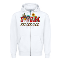 White farm mama with pigs Zipper Hoodie - Artiststas