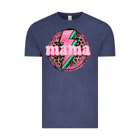 Vintage Denim Mama leopard background Mother's Day Vintage Tee - CowGirlArtShop