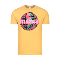Vintage Mustard Mama leopard background Mother's Day Vintage Tee - CowGirlArtShop
