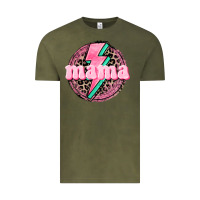 Vintage Olive Mama leopard background Mother's Day Vintage Tee - CowGirlArtShop