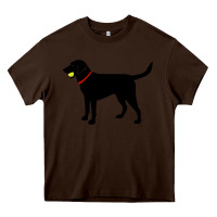 Chocolate Brown Labrador Retriever Fetch, Black Lab Play Ball Heavy Core Tee - longCreatives
