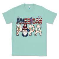 Seafoam American papa with gnome 4th of july Classic Tee - HowdyJamesFarm