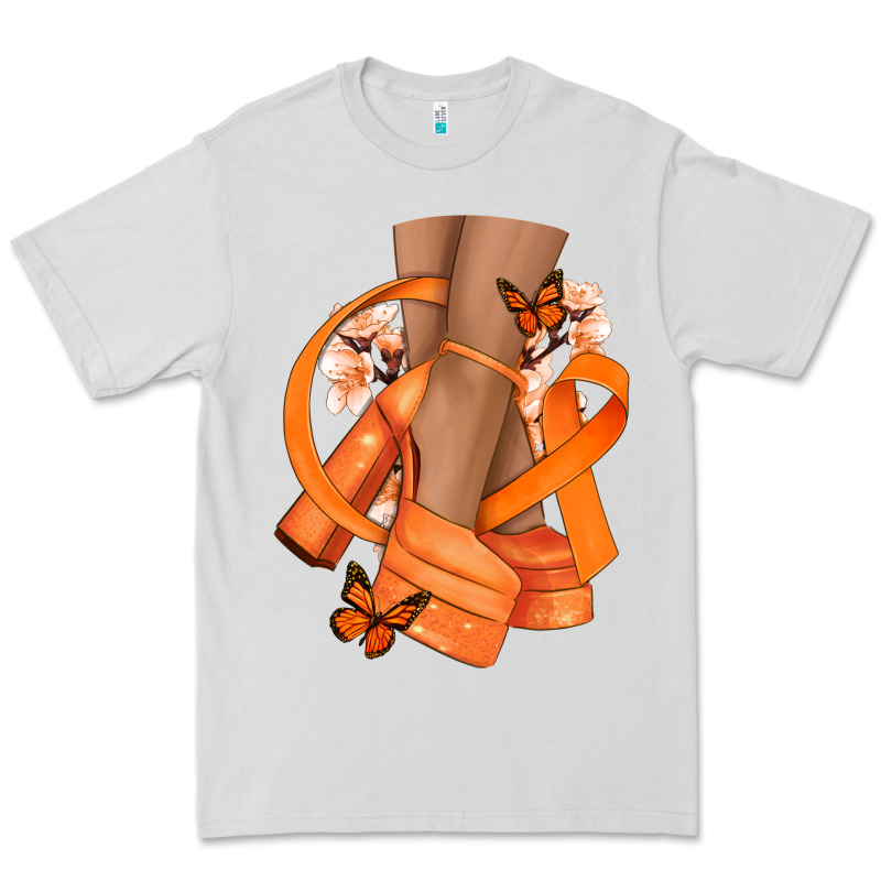 Kidney Cancer Diva Orange Ribbon Premium Tee by NancyCooperArtShop | Teevron
