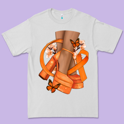 Kidney Cancer Diva Orange Ribbon Premium Tee Designed By Nancycooperartshop