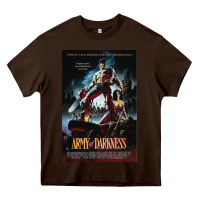Chocolate Brown Army Of Darkness Movie Poster Classic Heavy Core Tee - longCreatives
