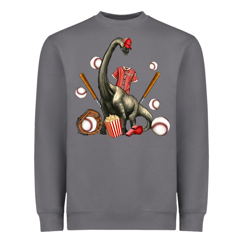 Brachiosaurus With Baseball Heavyweight Sweatshirt by Artiststas | Teevron