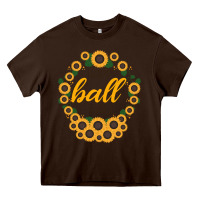 Chocolate Brown Happy Fall Sunflowers Heavy Core Tee - Bettercallsaul
