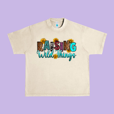 Raising Wild Things Urban Heavy Tee Designed By Ranaportraitstore