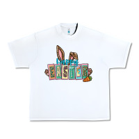 White Happy Easter Easter Day Urban Heavy Tee - CowGirlArtShop