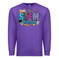 Purple stem teacher Premium Sweatshirt - AdoDesignShop