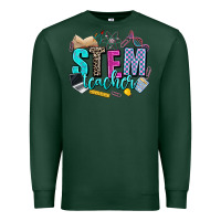 Sports Green stem teacher Premium Sweatshirt - AdoDesignShop