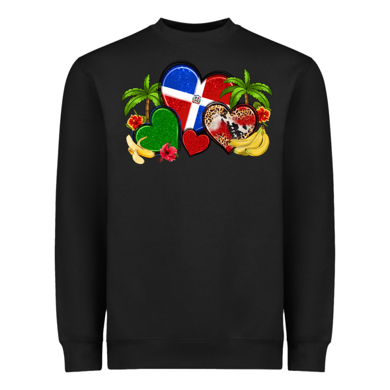 Dominican Republic Hearts Heavyweight Sweatshirt by Artiststas | Teevron
