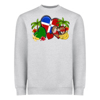 Heather Grey dominican republic hearts Heavyweight Sweatshirt - Artiststas