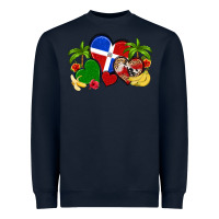Navy dominican republic hearts Heavyweight Sweatshirt - Artiststas