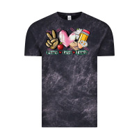 Cloud Black Peace love teach Vintage Tee - CowGirlArtShop