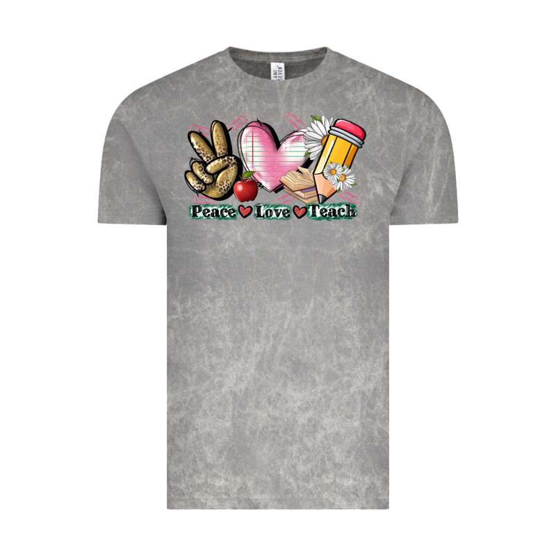 Peace Love Teach Vintage Tee by CowGirlArtShop | Teevron