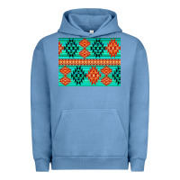 Pigment Pebble Blue aztec pattern background 3200x2400 Urban Hoodie - AdoDesignShop