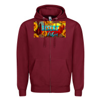Burgundy desert vibes license plate Zipper Hoodie - Artiststas