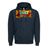 Navy desert vibes license plate Zipper Hoodie - Artiststas