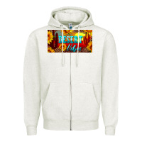 Oatmeal Heather desert vibes license plate Zipper Hoodie - Artiststas