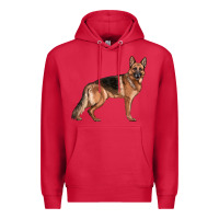 Cardinal German Shepherd Dog Illustrations Premium Hoodie - LillyAllenDesigns