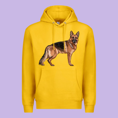German Shepherd Dog Illustrations Premium Hoodie Designed By Lillyallendesigns