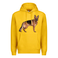 Lemon German Shepherd Dog Illustrations Premium Hoodie - LillyAllenDesigns