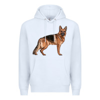 White German Shepherd Dog Illustrations Premium Hoodie - LillyAllenDesigns