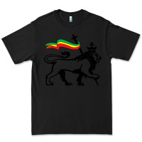 Black Rasta Lion of Judah Rastafarian Reggae Lion and Christian Premium Tee - longCreatives