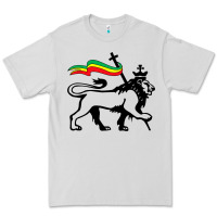 Dove Grey Rasta Lion of Judah Rastafarian Reggae Lion and Christian Premium Tee - longCreatives