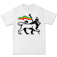 Rasta Lion Of Judah Rastafarian Reggae Lion And Christian Premium Tee | Teevron