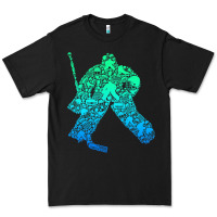 Black Ice Hockey Goalie Hockey Player Youth Men Kids Boys Premium Tee - longCreatives
