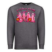 Charcoal Heather in october we wear pink ghosts Premium Sweatshirt - AdoDesignShop