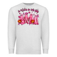 Oatmeal Heather in october we wear pink ghosts Premium Sweatshirt - AdoDesignShop