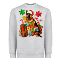 Christmas German Shepherd Heavyweight Sweatshirt | Teevron