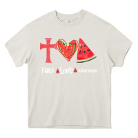 Cream Faith Love Watermelon Heavy Core Tee - Bettercallsaul