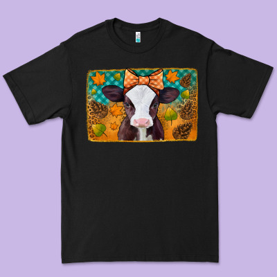 Autumn Baby Cow Premium Tee Designed By Jasminsmagicworld