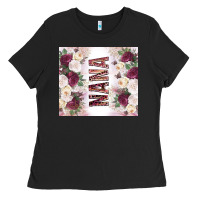 Black mother's day nana flowers tumbler tbs Ladies Tee - TumblerDesignByShophia
