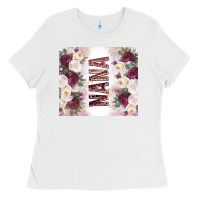 White mother's day nana flowers tumbler tbs Ladies Tee - TumblerDesignByShophia